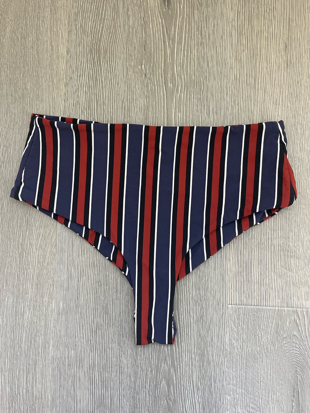 High Waisted Red, White, & Blue Cheeky Bikini Bottom
